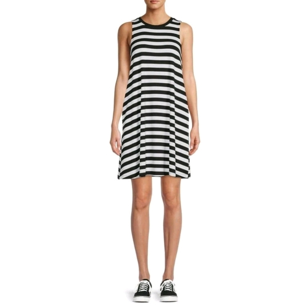 Time & Tru •‎ Knit Striped Tank Dress